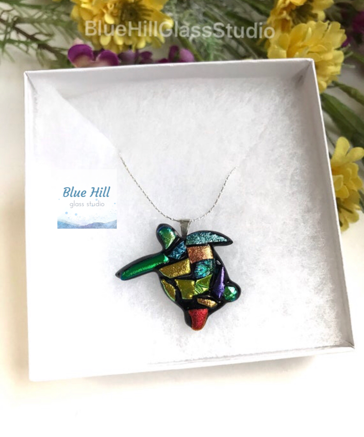 Offers Dichroic Fused Glass Sterling Silver Necklace