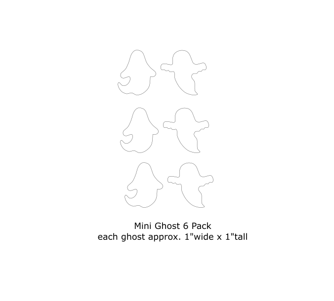 Ghost 2 Pack Fusible Glass Precut - 96 COE - 90 COE - Halloween Precut - fused glass - Stained Glass - Mosaic Art - Spooky Precut