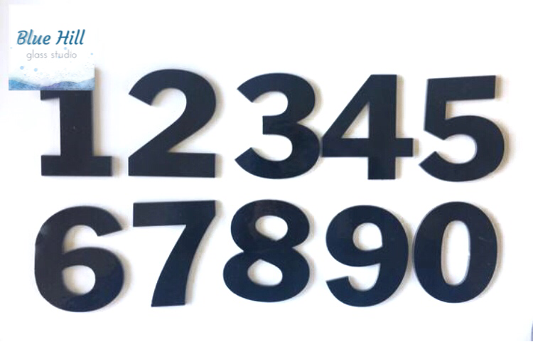 96 COE 1” 2” 3” Precut Glass Numbers - Fusible Oceanside Glass - Precut Glass Shapes - Kiln Fusible Glass - Glass for Crafters - Mosaic Art