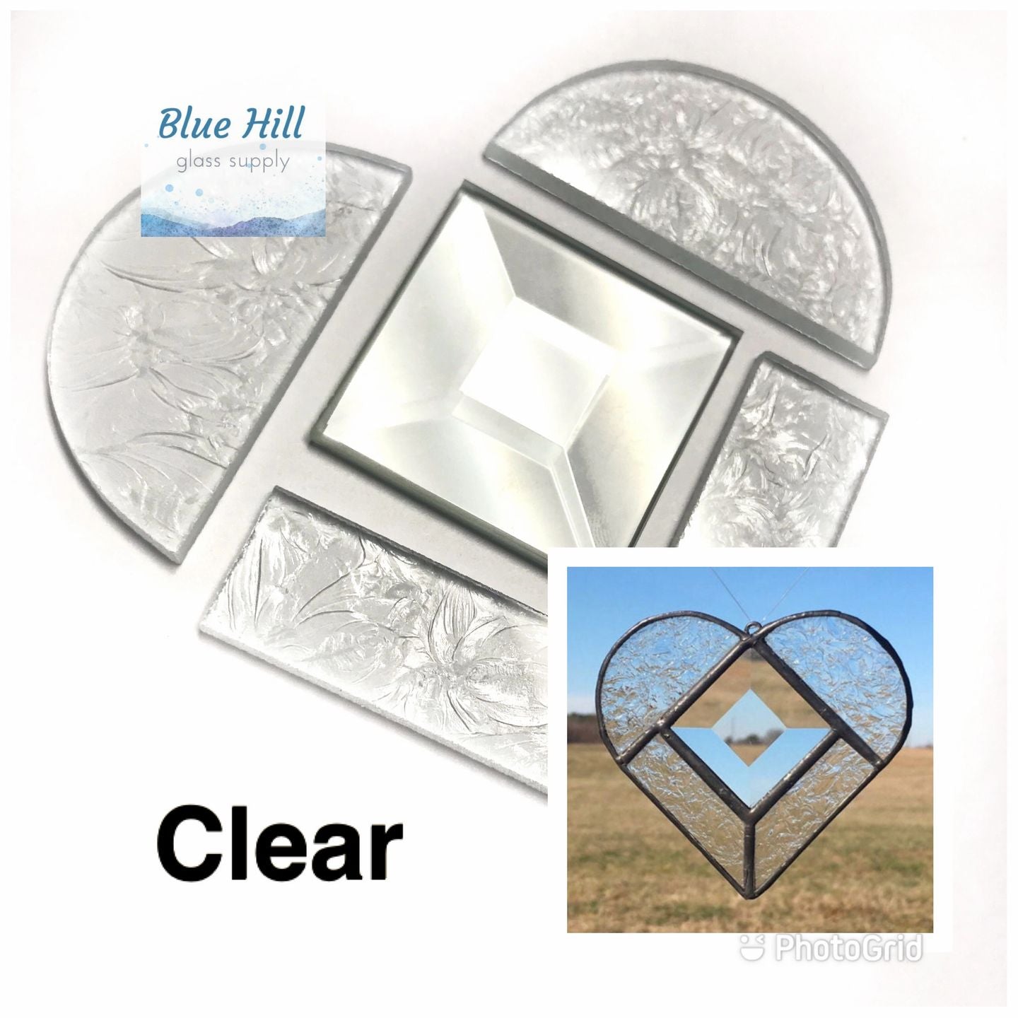 Newest Dolphin Bevel Cluster Precut Kit | Stained Glass Precut Bevel Kit | Beginner's Projects